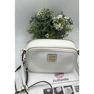 Dooney & Bourke Authenticated Sawyer White Saffiano Leather Crossbody Bag